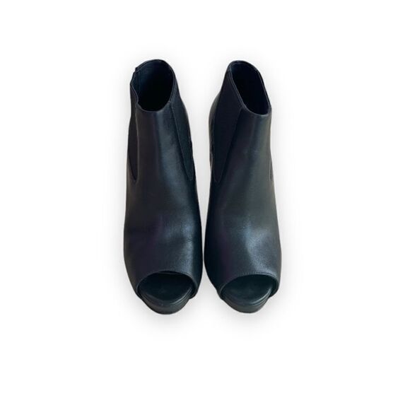 ASH | Amber Black Leather Stiletto Open-Toe Booties (5.5) - Picture 4 of 10